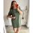 Women's Short Sleeve Shirt Dress (S / M ONE SIZE) ITALIAN FASHION IM422633