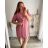 Women's Short Sleeve Shirt Dress (S / M ONE SIZE) ITALIAN FASHION IM422633