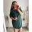 Women's Short Sleeve Shirt Dress (S / M ONE SIZE) ITALIAN FASHION IM422633