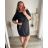 Women's Short Sleeve Shirt Dress (S / M ONE SIZE) ITALIAN FASHION IM422633