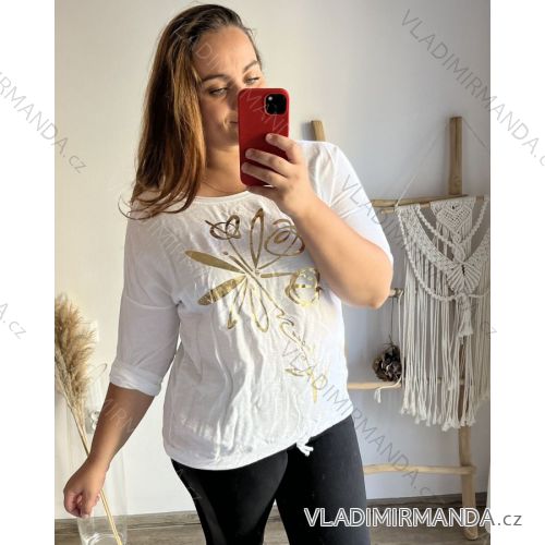 Women's Long Sleeve Tunic (XL/2XL ONE SIZE) ITALIAN FASHION IM423FLOVERS