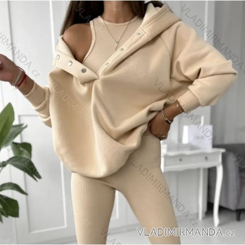 Women's Long Sleeve Warm Hoodie (S/M ONE SIZE) ITALIAN FASHION IMWAD233677