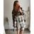 Shirt 3/4 sleeve ladies strip (4XL/5XL ONE SIZE) ITALSKÁ MÓDA IM422026