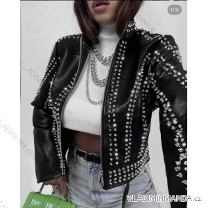 Women's Long Sleeve Leather Jacket (S-XL) ITALIAN FASHION IMM23MS228058