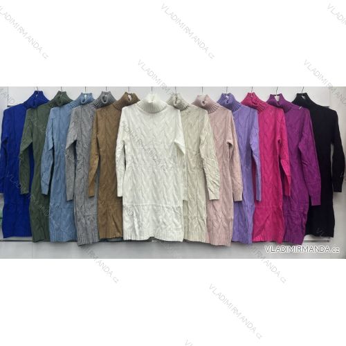 Women's Long Sleeve Hoodie Dress (S / M ONE SIZE) ITALIAN FASHION IMWA216095