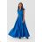 Women's long party short sleeve dress (36-56) POLISH FASHION PMLMR23AFRODYTA-5 Royal blue 56