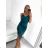 Women's elegant evening dress with straps (S/M ONE SIZE) ITALIAN FASHION IM3222IM322MONICA0 -   Dark turquoise
,   S/M