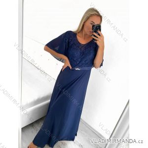 Women's Plus Size Long Casual Short Sleeve Dress (XL/2XL ONE SIZE) ITALIAN FASHION IMM23M80775L