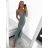 Women's Long Elegant Party Sparkly Carmen Dress (S/M ONE SIZE) ITALIAN FASHION IMM2251196/DUR