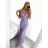 Women's Long Elegant Party Sparkly Carmen Dress (S/M ONE SIZE) ITALIAN FASHION IMM2251196/DUR