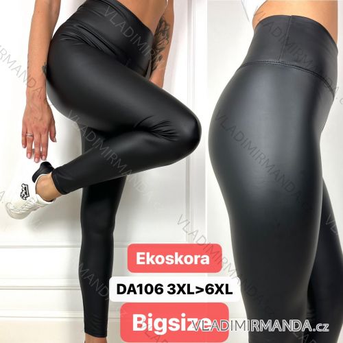 Women's Long Leather Leggings Plus Size (2XL/3XL-5XL/6XL) TURKISH FASHION TMWL2398611