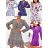 Women's Long Chiffon Short Sleeve Dress (S/M ONE SIZE) ITALIAN FASHION IMWGS231048