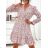 Women's Long Chiffon Short Sleeve Dress (S/M ONE SIZE) ITALIAN FASHION IMWGS231048