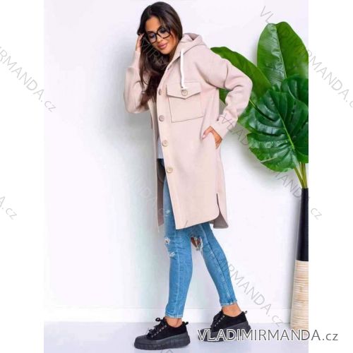 Women's Long Sleeve Hoodie Dress (S / M ONE SIZE) ITALIAN FASHION IMWA216095