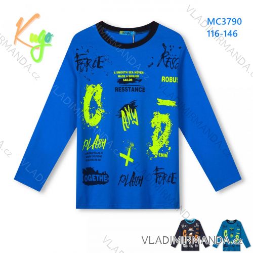 T-shirt long sleeve with sequins children adolescent girls (116-146) KUGO B3258