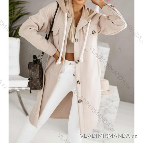 Women's Long Sleeve Hoodie Dress (S / M ONE SIZE) ITALIAN FASHION IMWA216095