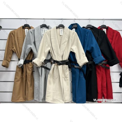 Women's Long Sleeve Fluff Lined Coat (S/M ONE SIZE) ITALIAN FASHION IMWAS23129