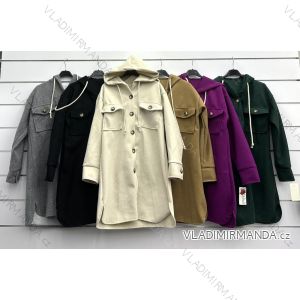 Women's Long Sleeve Hoodie Dress (S / M ONE SIZE) ITALIAN FASHION IMWA216095