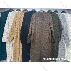 Women's Long Sleeve Knitted Cardigan (S/M ONE SIZE) ITALIAN FASHION IMWAD223390