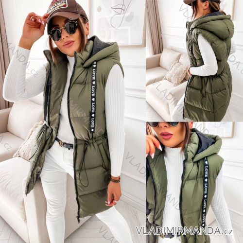Women's Sleeveless Hooded Vest (S/M ONE SIZE) ITALIAN FASHION IMWCA232998