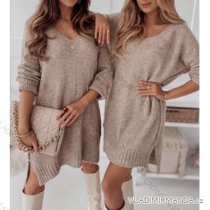 Women's Long Sleeve Knitted Dress (S/M ONE SIZE) ITALIAN FASHION IMWAK23CL5019