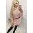 Šaty pletené dlouhý rukáv dámské (S/M ONE SIZE) ITALSKÁ MÓDA IMWAA223619