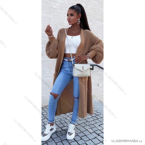 Cardigan knitted long sleeve women (S / M ONE SIZE) ITALIAN FASHION IMWA217055