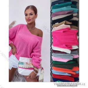 Women's Knitted Thin Long Sleeve Sweater (S/M ONE SIZE) ITALIAN FASHION IMWL233230