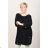 Knitted Dress a-Sweater Extended Long Sleeve Women's Plus Size (XL / 2XL ONE SIZE) ITALIAN FASHION IM421BONA