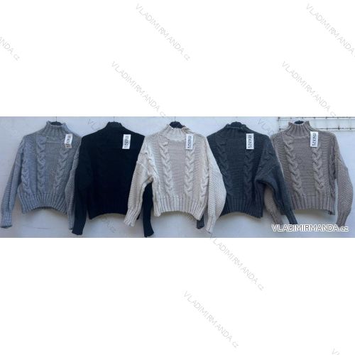 Knitted sweater thin turtleneck long sleeve women (L / XL ONE SIZE) ITALIAN FASHION IMD211110