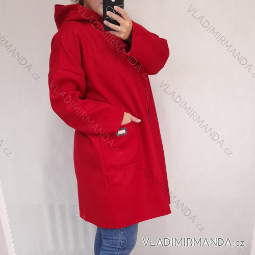 Fleece coat long sleeve zipper hooded women's oversized (XL / 2XLONE SIZE) ITALIAN FASHION IMD211123
