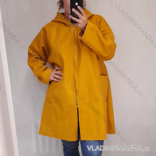 Fleece coat long sleeve zipper hooded women's oversized (XL / 2XLONE SIZE) ITALIAN FASHION IMD211123