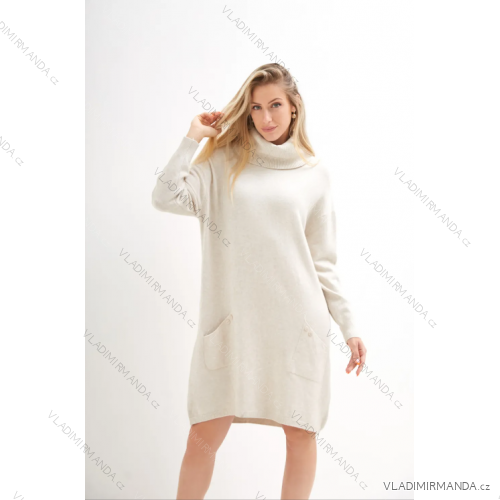 Women's Elegant Long Sleeve Dress (S/M ONE SIZE) ITALIAN FASHION IMPLI2220433lurex