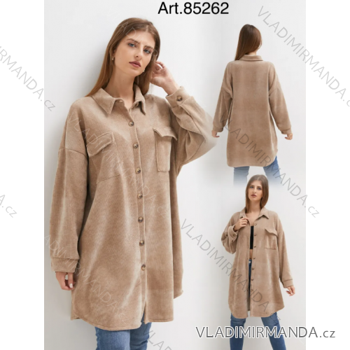 Women's Oversize Long Sleeve Extended Shirt (S/M ONE SIZE) ITALIAN FASHION IMPLI2234690