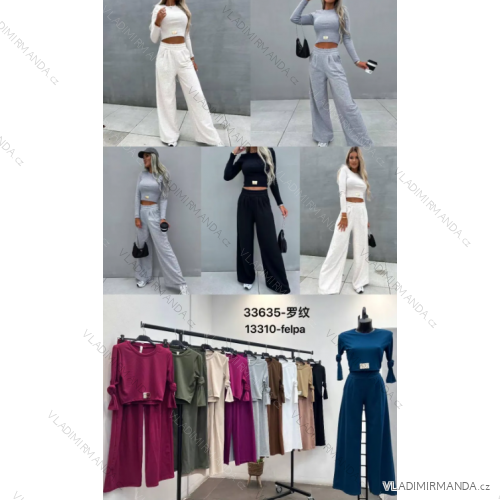 Women's Long Sleeve Jacket Pants Set (S/M ONE SIZE) ITALIAN FASHION IMPLI229541