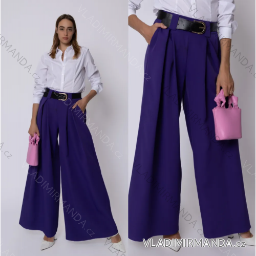 Kalhoty letní dlouhé dámská (S/M ONE SIZE) ITALSKÁ MÓDA IMPDY222XFH0375