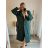 Women's Plus Size Long Sleeve Coat (3XL/4XL ONE SIZE) ITALIAN FASHION IMWQ233045 black 3xl / 4xl