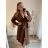 Women's Plus Size Long Sleeve Coat (3XL/4XL ONE SIZE) ITALIAN FASHION IMWQ233045 black 3xl / 4xl