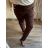 Long Sleeve Dress with Pendant Women's Oversized (3XL / 4XL ONE SIZE) ITALIAN FASHION IMWQ2115022 Brown 2LX/3XL