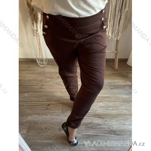 Long Sleeve Dress with Pendant Women's Oversized (3XL / 4XL ONE SIZE) ITALIAN FASHION IMWQ2115022 Brown 2LX/3XL