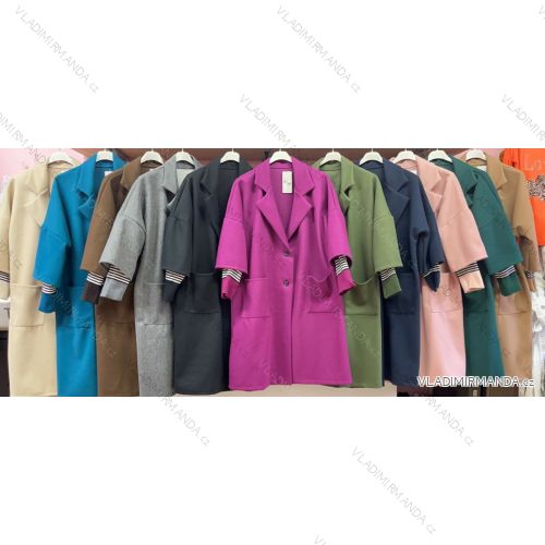 Women's Plus Size Long Sleeve Coat (3XL/4XL ONE SIZE) ITALIAN FASHION IMWQ233045