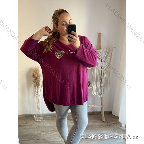 Tunic / blouse long sleeve women's oversized (3XL / 4XL ONE SIZE) ITALIAN FASHION IMWQ2191650