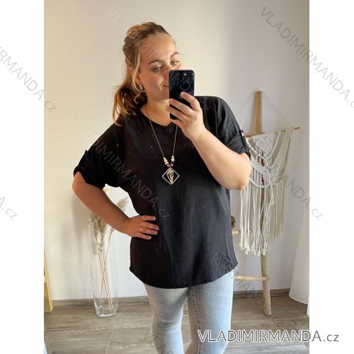 Tunic / blouse long sleeve women's oversized (3XL / 4XL ONE SIZE) ITALIAN FASHION IMWQ2191650