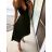 Women's pleated chiffon skirt (M / L ONE SIZE) ITALIAN FASHION IM321574 M / L black