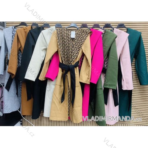 Kabátek košilový flaušový na knoflíčky dámský (S/M ONE SIZE) ITALSKÁ MÓDA IMWD217059