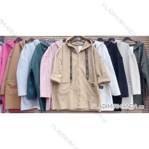 Kabátek košilový flaušový na knoflíčky dámský (S/M ONE SIZE) ITALSKÁ MÓDA IMWD217059