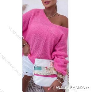 Sweater Knitted Slim Long Sleeve Women's Stripe (S/M ONE SIZE) ITALIAN FASHION IMWAE23019