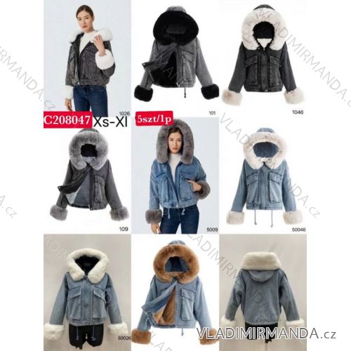 Women's winter denim jacket (XS-XL) POLISH FASHION PMWC23C208047