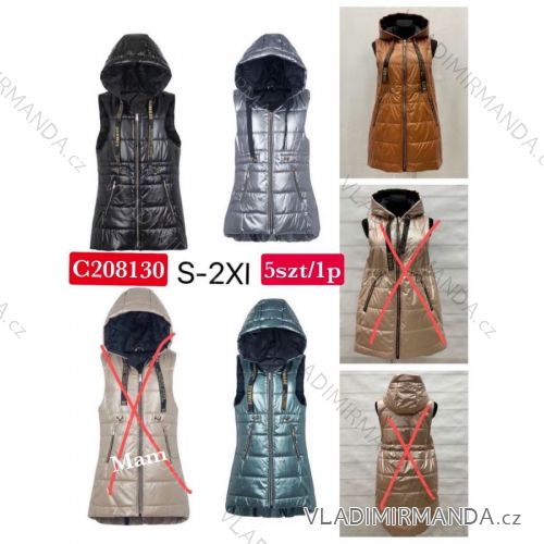 Women's zip-up vest (S-2XL) POLISH FASHION PMWC23C208175