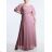 Women's Lace Cotton Short Sleeve Dress (S/M ONE SIZE) ITALIAN FASHION IMM23M7267